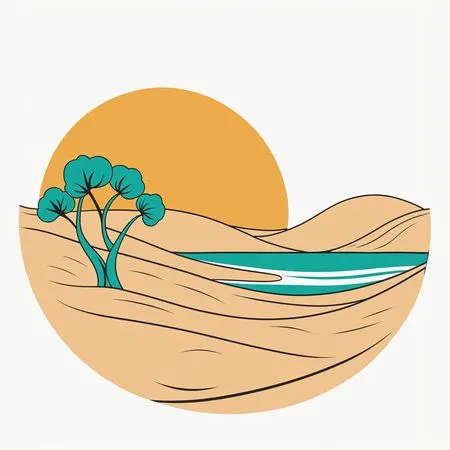 Free Desert Oasis  AI Image