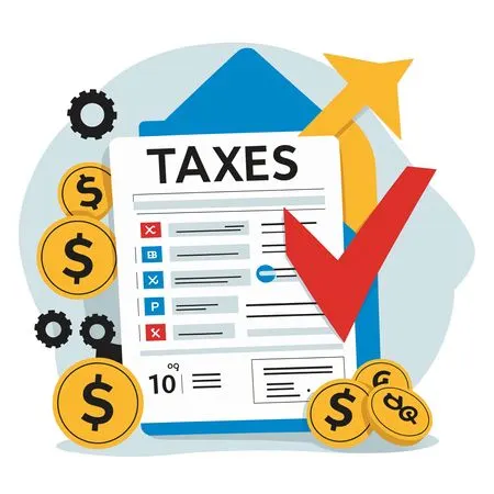 Free Document fiscal avec plans financiers  AI Image
