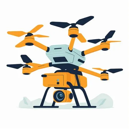 Free Un drone hexacoptère équipé d'une caméra  Image IA