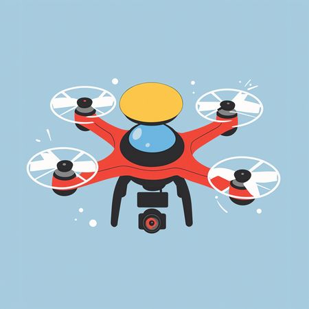 Free Drone With Camera And Propellers  AI Image