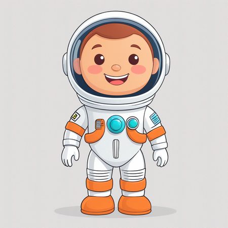 Free Enfant mignon en combinaison spatiale  Image IA