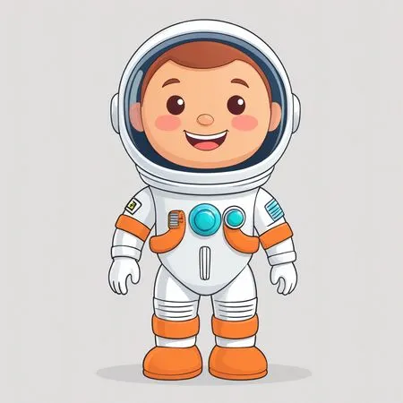 Free Enfant mignon en combinaison spatiale  Image IA