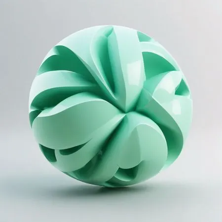 Free Escultura abstracta 3D con un diseño geométrico suave  Imagen AI