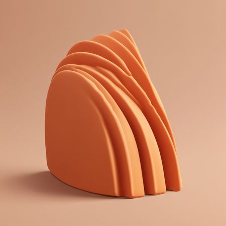 Free Escultura abstracta en capas con curvas suaves  Imagen AI
