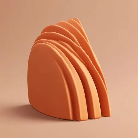 Free Escultura abstracta en capas con curvas suaves  Imagen AI