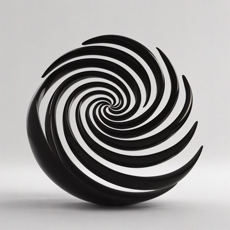 Free Escultura abstracta en espiral con diseño geométrico  Imagen AI