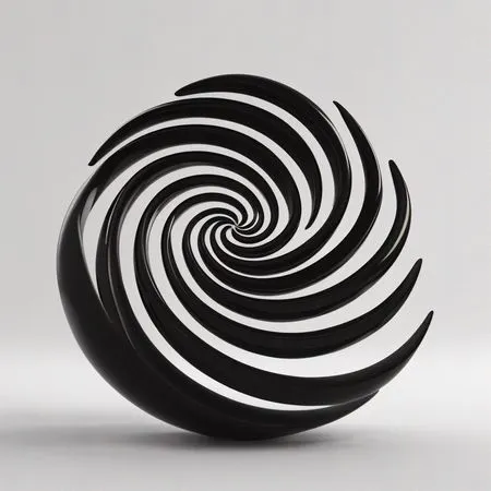 Free Escultura abstracta en espiral con diseño geométrico  Imagen AI