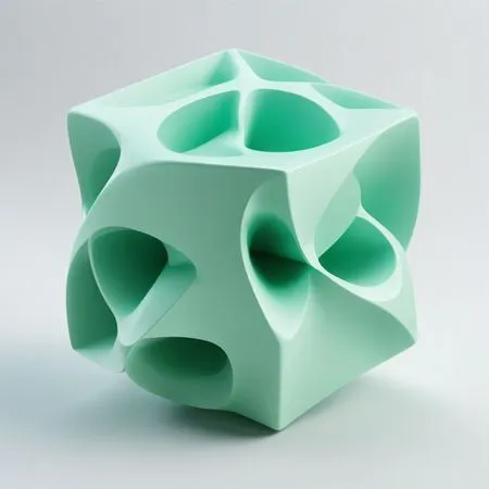 Free Escultura geométrica abstracta en 3D  Imagen AI