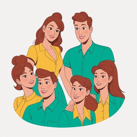 Free Family Portrait  AI Image