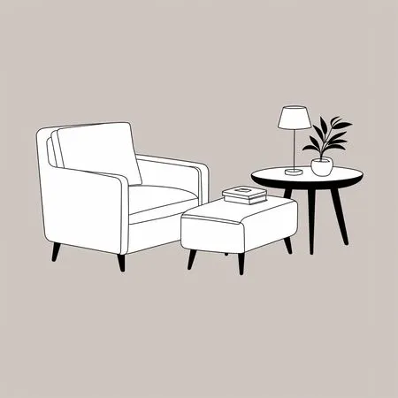 Free Fauteuil et table d'appoint  Image IA