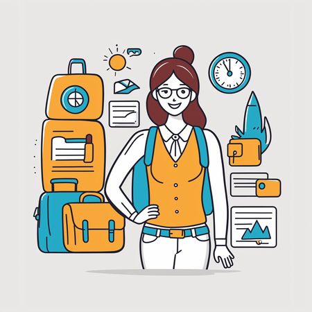 Free Female Traveler Ready For Adventure  AI Image