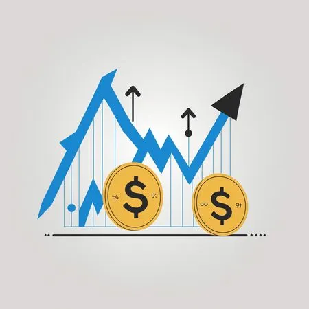 Free Financial Growth Illustrated With Graph And Dollar Symbols  AI Image