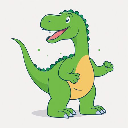 Free Friendly Dinosaur  AI Image