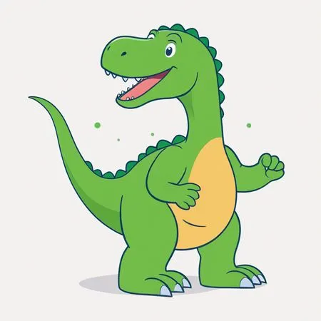 Free Friendly Dinosaur  AI Image