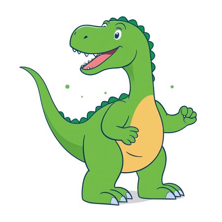 Free Friendly Dinosaur  AI Image