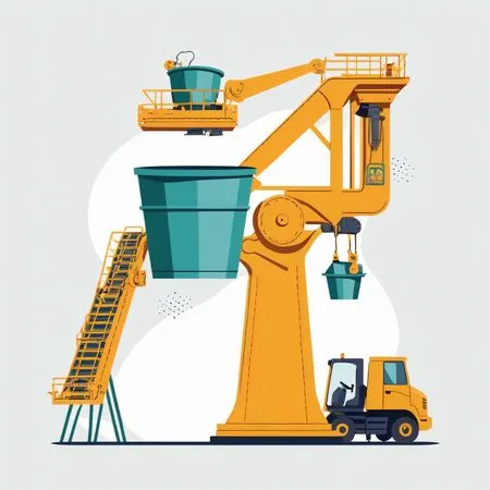 Free Giant Robotic Arm With Bucket System  AI Image