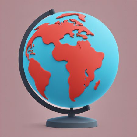 Free Globe Continents  AI Image