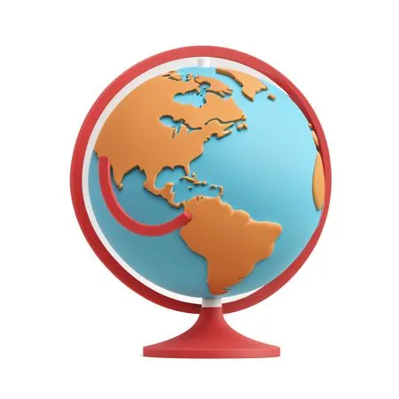 Free Globe Featuring The Americas  AI Image