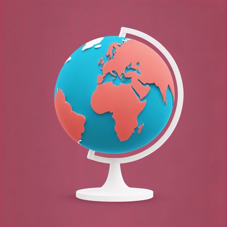 Free Globe Showing Continents  AI Image