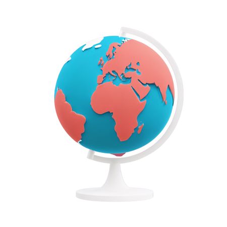 Free Globe Showing Continents  AI Image