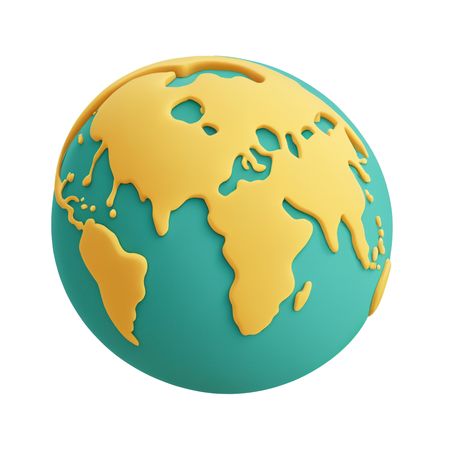 Free Globe With Continents  AI Image