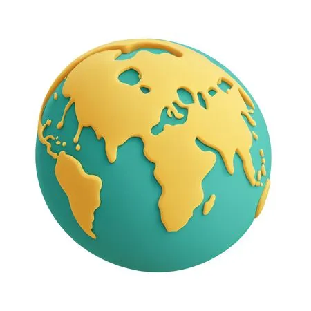 Free Globe With Continents  AI Image