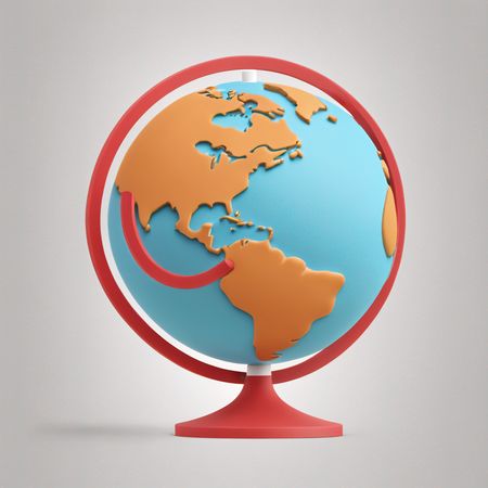 Free Globus mit Amerika  KI-Bild