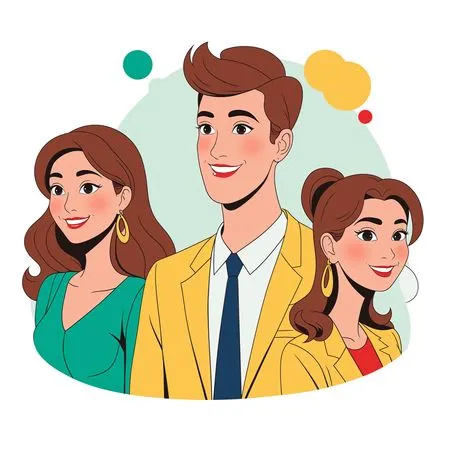 Free Group Of Smiling Characters  AI Image