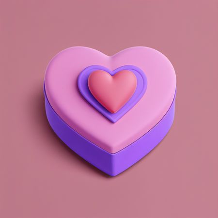 Free Heart-shaped Gift Box Design  AI Image