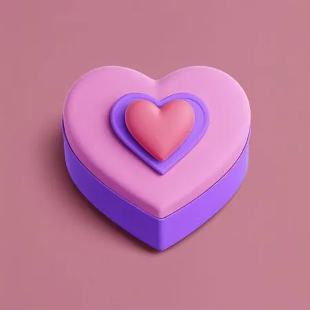 Free Heart-shaped Gift Box Design  AI Image