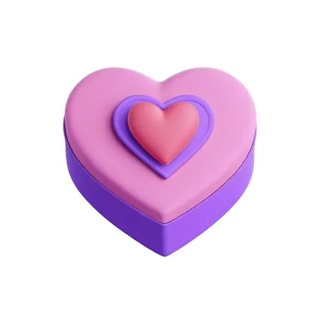 Free Heart-shaped Gift Box Design  AI Image