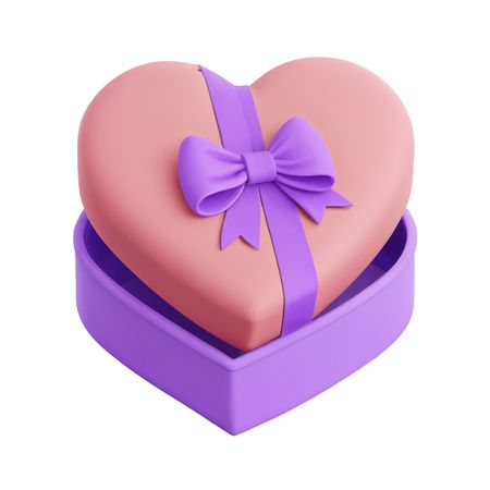 Free Heart-shaped Gift Box With A Bow  AI Image