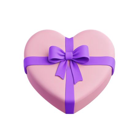 Free Heart-shaped Gift Box With A Ribbon  AI Image