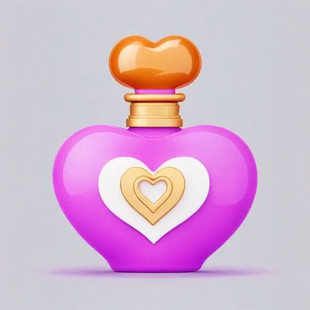 Free Heart-shaped Perfume Bottle  AI Image