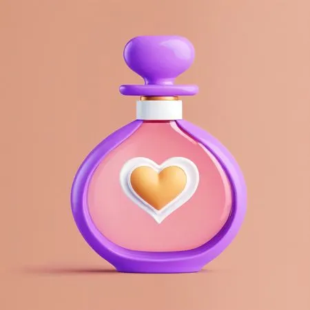 Free Heart-themed Perfume Bottle  AI Image