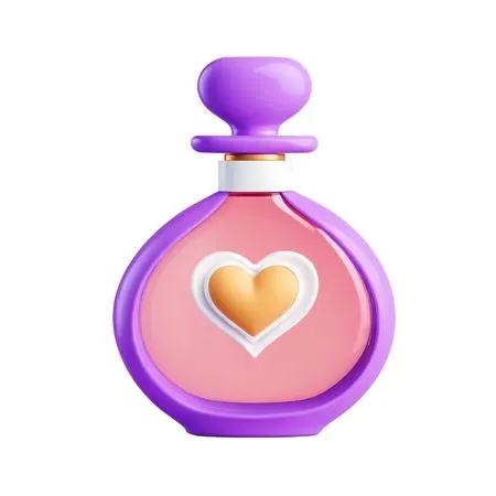 Free Heart-themed Perfume Bottle AI Image
