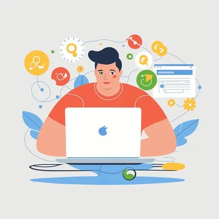 Free Homem trabalhando no laptop  Imagem de IA