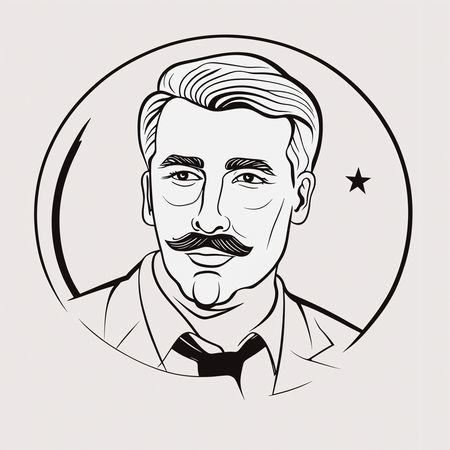 Free Homme avec une moustache  AI Image