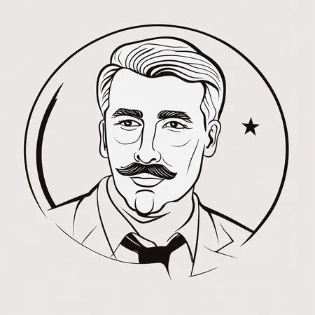 Free Homme avec une moustache  AI Image