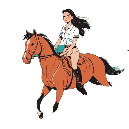 Free Horseback Riding On  Tropical Beach  AI Image