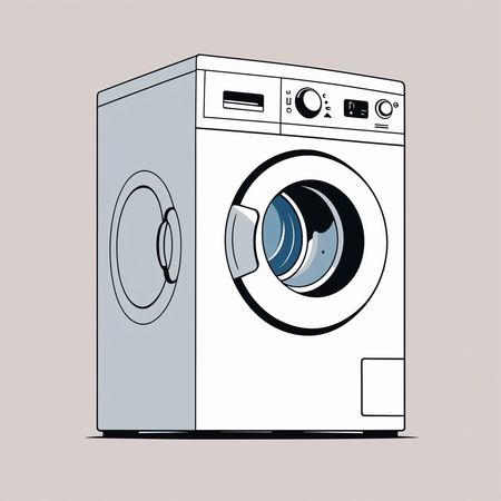 Free Illustration Of A Front-loading Washing Machine.  AI Image