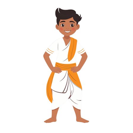 Free Indian Boy In Traditional Attire  AI Image