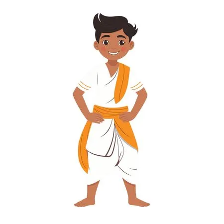 Free Indian Boy In Traditional Attire  AI Image