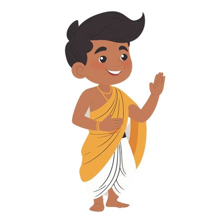Free Indian Boy In Traditional Attire  AI Image