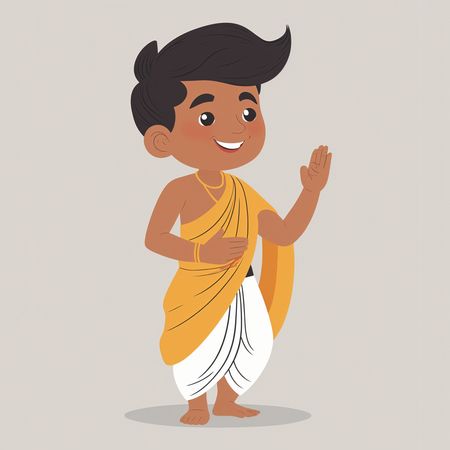 Free Indian Boy In Traditional Attire  AI Image
