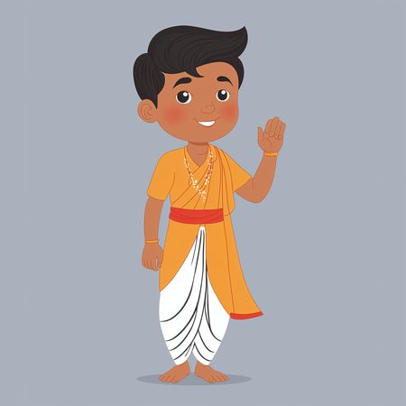 Free Indian Boy In Traditional Clothe  AI Image