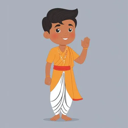 Free Indian Boy In Traditional Clothe  AI Image