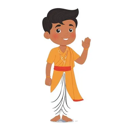 Free Indian Boy In Traditional Clothe  AI Image