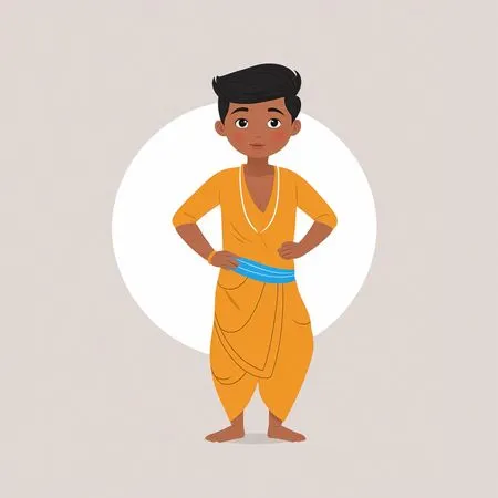 Free Indian Boy In Traditional Dress  AI Image