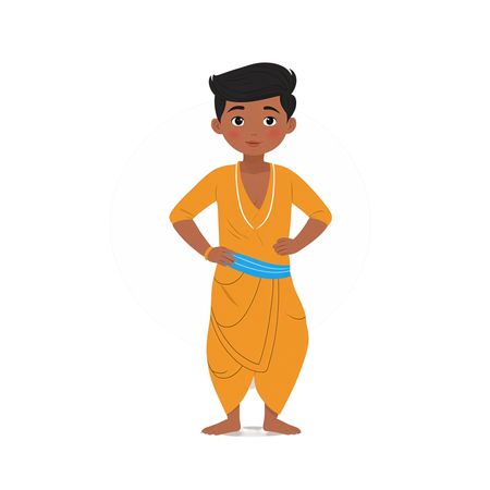 Free Indian Boy In Traditional Dress  AI Image